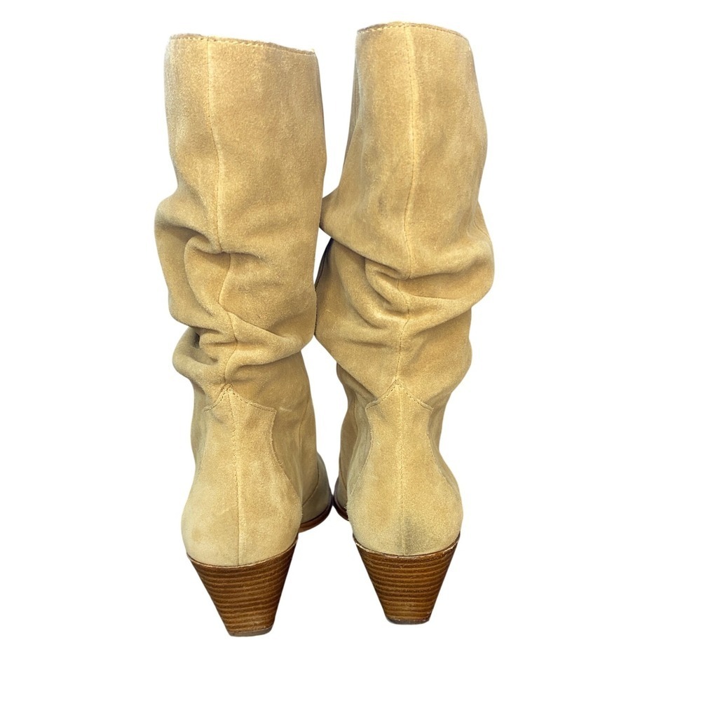 Vince Camuto SENSENNY Suede Slouchy Western Boots Tan Women Size 6M 36.5 - Picture 9 of 11